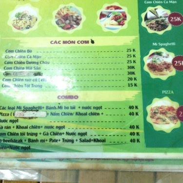 Thực đơn- Quán Ăn Fast Food Style