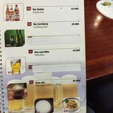 Thực đơn- Quán Ăn Fastfoods & Drinks Restaurant - Sân Bay Nội Bài