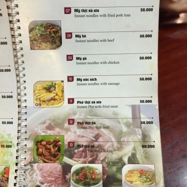 Thực đơn- Quán Ăn Fastfoods & Drinks Restaurant - Sân Bay Nội Bài