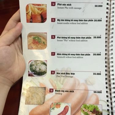 Thực đơn- Quán Ăn Fastfoods & Drinks Restaurant - Sân Bay Nội Bài