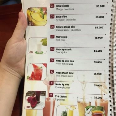 Thực đơn- Quán Ăn Fastfoods & Drinks Restaurant - Sân Bay Nội Bài