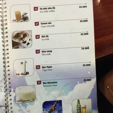 Thực đơn- Quán Ăn Fastfoods & Drinks Restaurant - Sân Bay Nội Bài
