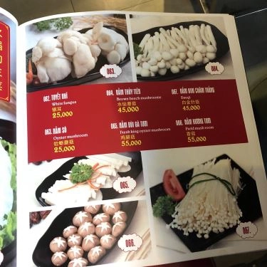 Thực đơn- Quán Ăn Feng Huang - Triệu Việt Vương