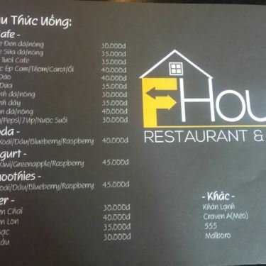 Tổng hợp- Nhà Hàng FHouse Restaurant & Coffee