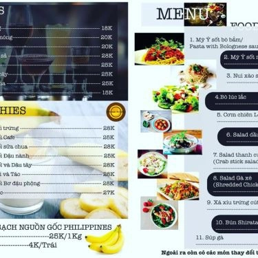 Thực đơn- Quán Ăn Fitness Kitchen - Thức Ăn Dành Cho Người Ăn Kiêng