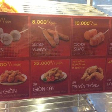 Thực đơn- Quán Ăn Five Star Vietnam - Trung Kính