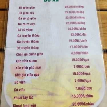 Thực đơn- Quán Ăn Five Star Việt Nam - Trần Phú