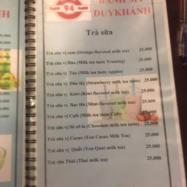 Thực đơn- Quán Ăn Five Star Vietnam - Chùa Láng
