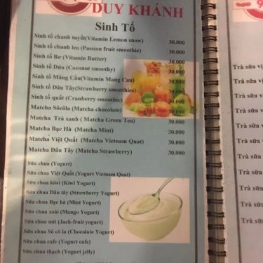 Thực đơn- Quán Ăn Five Star Vietnam - Chùa Láng