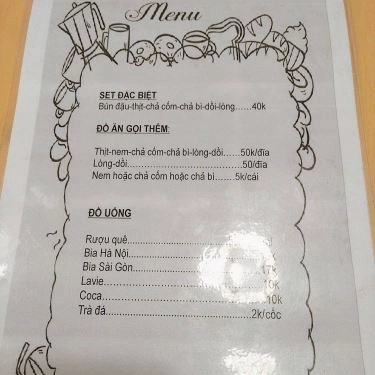 Thực đơn- Quán Ăn Food Factory - Bún Đậu Mắm Tôm