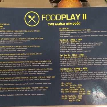 Thực đơn- Foodplay BBQ - Nguyễn Văn Cừ