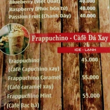 Thực đơn- Quán Ăn Tiệm Ăn Fresco - Cháo Ếch Singapore & Hủ Tiếu Cá