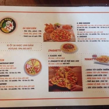 Thực đơn- Quán Ăn Fresh Pizza - Linh Đàm
