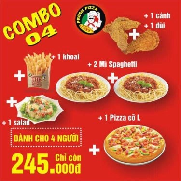 Thực đơn- Quán Ăn Fresh Pizza - Linh Đàm