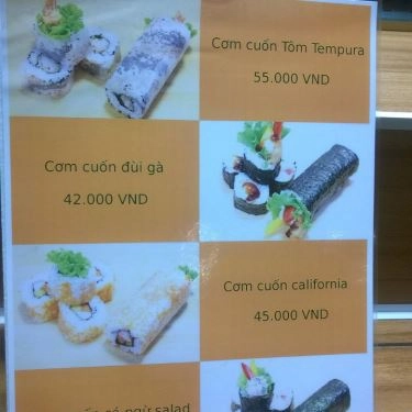 Thực đơn- Quán Ăn Fuji Sakura - Ẩm Thực Nhật Bản - AEON Mall Long Biên