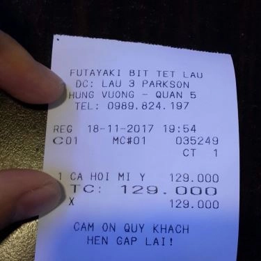 Thực đơn- Quán Ăn Futayaki - Lẩu Nhật Và Bít Tết - Hùng Vương