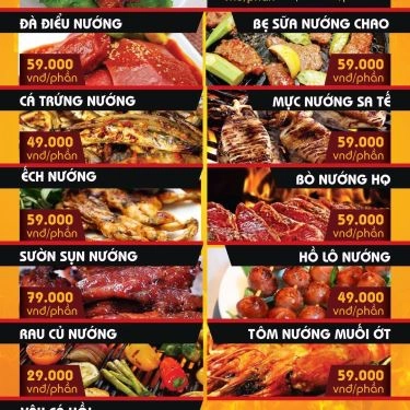 Thực đơn- Quán Ăn Gà Bay - Gà Nướng & BBQ