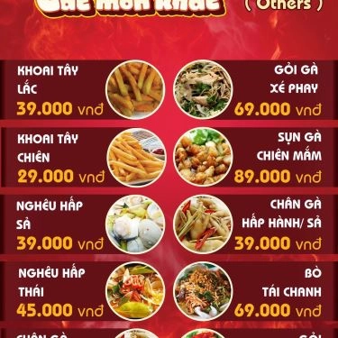 Thực đơn- Quán Ăn Gà Bay - Gà Nướng & BBQ