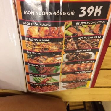 Thực đơn- Quán Ăn Gà Bay - Gà Nướng & BBQ
