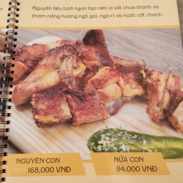 Thực đơn- Quán Ăn Gà Nướng Ò Ó O - 82 Tô Vĩnh Diện