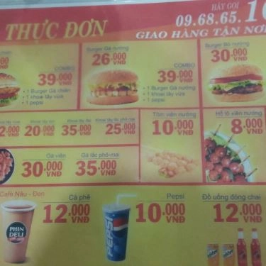 Thực đơn- Quán Ăn Gà Rán Chicky - Tây Sơn
