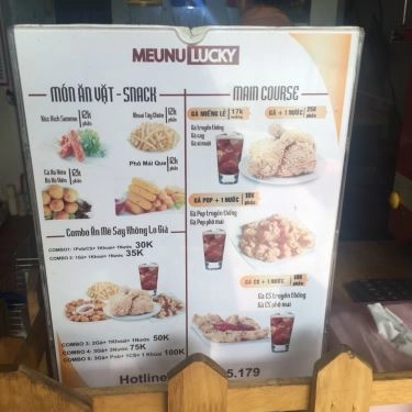 Thực đơn- Quán Ăn Gà Rán Lucky & Cơm Văn Phòng