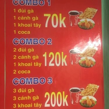 Thực đơn- Quán Ăn N&T Chicken - Gà Rán