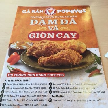 Tổng hợp- Nhà Hàng Gà Rán Popeyes - Thảo Điền