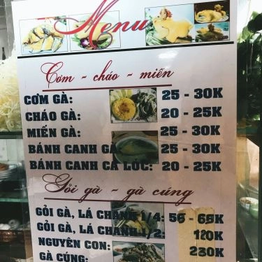 Thực đơn- Quán Ăn Gà Ta Tam Kỳ - Dân Chủ