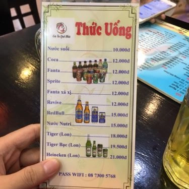 Thực đơn- Quán Ăn Gà Ta Quê Nhà