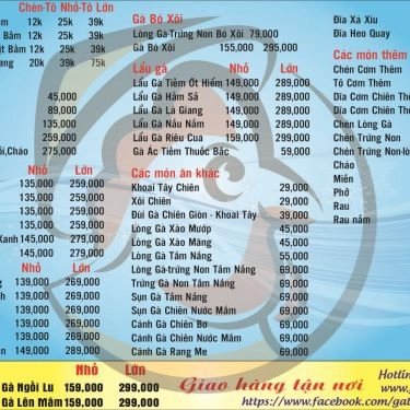 Thực đơn- Quán Ăn Gà Ta Quê Nhà