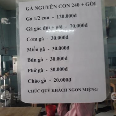 Thực đơn- Quán Ăn Gà Ta Sơn Ca 2