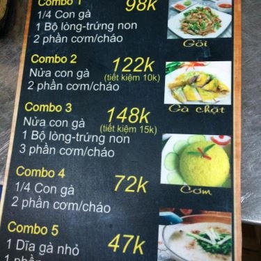 Thực đơn- Quán Ăn Gà Ta Tường Vy - Phan Huy Ích