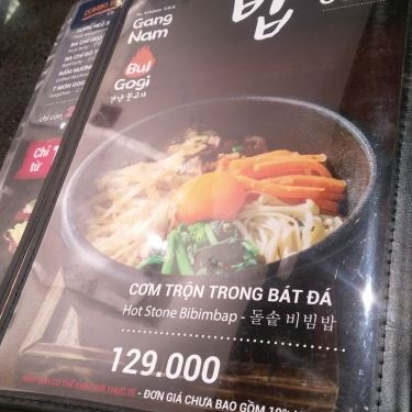 Thực đơn- Nhà Hàng Gangnam Bulgogi - Aeon Mall Bình Tân