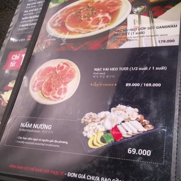 Thực đơn- Nhà Hàng Gangnam Bulgogi - Aeon Mall Bình Tân