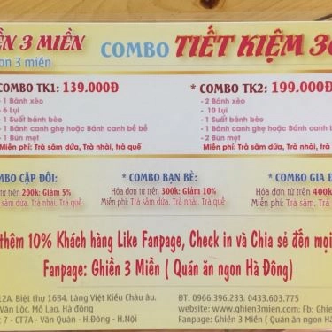 Thực đơn- Quán Ăn Ghiền 3 Miền - Nguyễn Văn Lộc