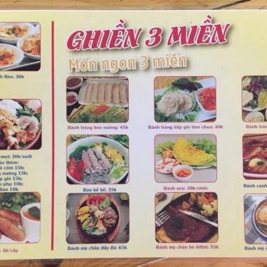 Thực đơn- Quán Ăn Ghiền 3 Miền - Nguyễn Văn Lộc