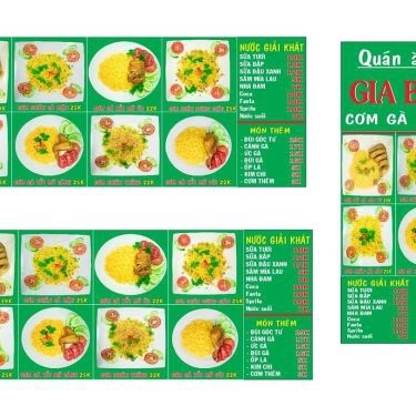 Thực đơn- Quán Ăn Gia Bảo - Cơm Chiên Gà Xối Mỡ & Cơm Chiên Dương Châu