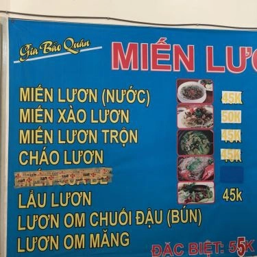 Thực đơn- Quán Ăn Miến Lươn Gia Bảo