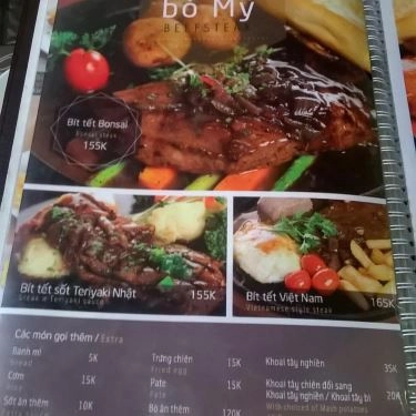 Thực đơn- Quán Ăn Gia Đình BB - Home Cook - Trung Hòa