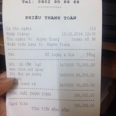 Thực đơn- Quán Ăn Gia Đình BB - Xôi & Bánh Mì