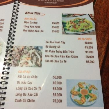 Thực đơn- Gia Lai Quán - Quán Ăn Gia Đình Bình Dân