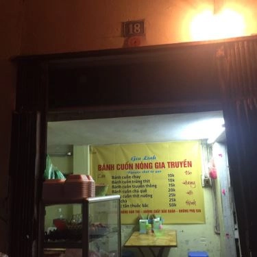 Thực đơn- Quán Ăn Gia Linh - Bánh Cuốn Nóng Gia Truyền