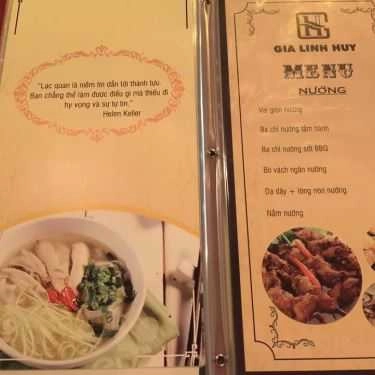 Thực đơn- Gia Linh Huy - Ăn Sáng & Lẩu Nướng