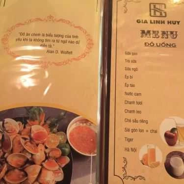 Thực đơn- Gia Linh Huy - Ăn Sáng & Lẩu Nướng