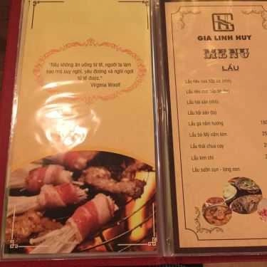 Thực đơn- Gia Linh Huy - Ăn Sáng & Lẩu Nướng