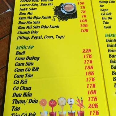 Thực đơn- Quán Ăn Gia Miêu Quán - Món Ăn Gia Đình