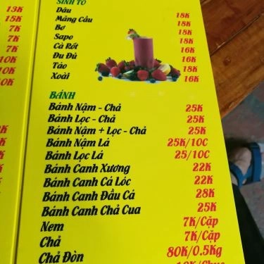 Thực đơn- Quán Ăn Gia Miêu Quán - Món Ăn Gia Đình