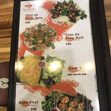 Thực đơn- Quán Ăn Gia Thành - Hủ Tiếu & Bánh Canh
