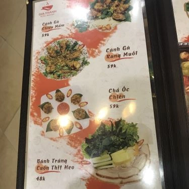 Thực đơn- Quán Ăn Gia Thành - Hủ Tiếu & Bánh Canh